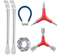 Sept-6 Pièces Clé À Rayons - Accessoire Velo - Kit Reparation Velo - Outils Pour Bicyclettes Pour Le Centrage Et La Réparation, Conception Compacte Pour L'entretien Du Véhicule Pendant Les Trajets