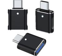 SEPT-Adaptateur USB C Pack de 3, Adaptateur USB C vers USB 3.0, Adaptateur OTG USB Femelle vers USB Type C Mâle Compatible avec MacBook Pro, Samsung Galaxy, Smartphones Type C, Tablettes (Noir)