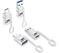 SEPT-Adaptateur USB C vers USB A 3.0 5Gbps OTG Convertisseur Lot de 4, 20W Type C Femelle vers Type-A Mâle Adaptateur Compatible avec MacBook,iPad Air iPhone 16 15 Plus Pro Max,Galaxy S25 S24 A54