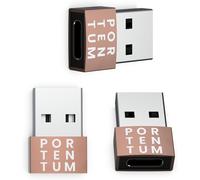 SEPT-Adaptateur USB C vers USB A 3 unités - Vitesse de 480 Mo - Zinc de qualité supérieure - Haute résistance à la Chaleur - Adaptateur USB vers USB C avec Seulement 4 grammes.