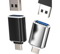 SEPT-Adaptateur USB C Vers USB(Lot de 2)OTG 3.0 Câble Pour iphone 16 15 Pro Max Compatible Avec Samsung S24 S23 Pour ipad Connecteur Type C Prise USB-A Clé Lecteur MacBook Tablette PC Voiture Convert