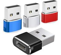 SEPT-Adaptateur USB vers USB C 4 Pack, Adaptateur Type C Femelle USB A Mâle, Charge Rapide et Transfert des Données, Adaptateur pour 13 14 15 16 Pro Max, Samsung Galaxy S23 S24 A54, Pad Pro Air