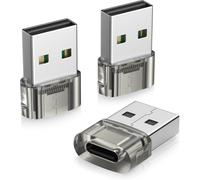 Sept-Adaptateur Usb Vers Usb C Pour Carplay 3pack,Transparent Type C Femelle Vers A Mâle Voiture Chargeur Pour Iphone 16 16e 15 Pro Max Plus,Samsung S25 S24 A55,Pas Pour Ipad/Magsafe/Homepod,17