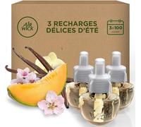 Sept-Air Wick Desodorisant Maison Recharge Diffuseur Electrique Délices D`Été - 3 Recharges X 19 Ml