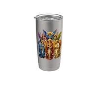 Sept Archanges Sacré Mosaïque Icône Chrétienne Art Foi Gobelet isotherme en acier inoxydable double paroi