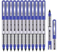 Sept-Ariel-Gxr Stylos Roller À Encre Liquide,12pcs Stylos À Bille À Encre Gel,0.5mm Stylo Gel Bleu,Stylos À Bille À Séchage Rapide Pour Le Bureau, La Maison, L'entreprise, L'école
