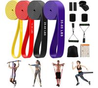 Sept-Bande Elastique Musculation [Lot De 4], 4 Niveaux Résistance Élastique Musculation, Bandes De Résistance Pour Sport, Musculation, Pilates, Physiothérapie, Yoga Pour Hommes Et Femmes