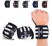 Sept-Bande Poignet Musculation (Paire) - Ipl Uspa Approuvé 45cm Protege Poignet Musculation Homme Et Femme - Sangle Poignet Musculation, Fitness Attelle Poignet Avec Boucle Pouce