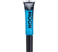 Sept-Bandes De Couleur De Cheveux Uv Néon Mascara Capillaire - Teinture Capillaire Lavable Temporaire Couleur Néon Brillante, Brille Sous Un Éclairage Uv, Bleu Profond, 15 Ml