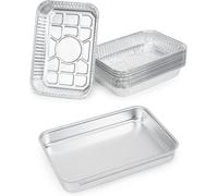 SEPT-Barquette Aluminium, avec 15pcs Plat Aluminium Jetable, 21,9 × 15,4 × 3,1 cm, Barbecue Plateaux Barquettes pour Barbecues à Gaz Weber Spirit 220/320/330 Series & Genesis II 300 Series