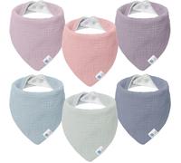 Sept-Bavoirs Bébé Écharpe Triangulaire Bébé Mousseline Foulard Bébé Garçon Et Fille 6 Pièces