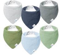 Sept-Bavoirs Bébé Écharpe Triangulaire Bébé Mousseline Foulard Bébé Garçon Et Fille 6 Pièces