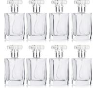 Sept-Belle Vous Flacon Spray Vide 30 Ml Bouteille Parfum Vide Rechargeable (Lot De 8) - Bouteille Spray Carré Transparente Avec Pulvérisateur Argent - Flacon Pulvérisateur Pour Voyages, Huiles Essent