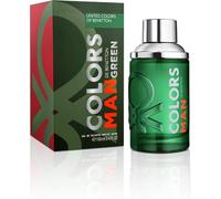 Sept-Benetton - Green From United Colors, Eau De Toilette Spray Pour Homme, Parfum Boisé Aux Agrumes, Bergamote, Coriandre Et Vétiver - 100 Ml