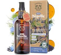 Sept-Bionoble Huile De Nigelle Bio Pure 100ml + Pipette Et Pompe - Bouteille En Verre - 100% Naturelle, Pressée À Froid - Visage Corps Cheveux - Huile De Cumin Noir Bio, Black Seed Oil