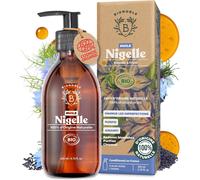 Sept-Bionoble Huile De Nigelle Bio Pure 200ml + Bouteille En Verre Et Pompe - 100% Naturelle, Pressée À Froid - Visage Corps Cheveux - Huile De Cumin Noir Bio, Black Seed Oil