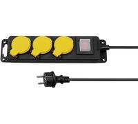 Sept-- Bloc Multiprise, Bloc Multiprise 3 Prises - Bloc 3 Prises Étanche - 16a - Avec Interrupteur - Câble Ho5rn-F 3g1mm² - Longueur Câble: 0.85m - Tension: 230v - Puissance Max: 3680w