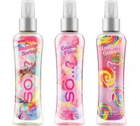 Sept-Body Mist By So¿? Lollipop Galore, Rainbow Sorbet, Candy Floss Brume Corporelle Parfumée Pour Femme 100ml (Lot De 3)