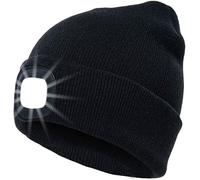 Sept-Bonnet En Tricot 5 Led Avec Lumière Pour Homme Et Femme - Bonnet De Course Usb Rechargeable - Bonnet De Course - Bonnet Chaud En Tricot Pour Jogging, Camping, Course, Clignotant Et Avertissement