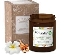Sept-Botanica Grande Bougie Parfumée Cire D'origine, Naturelle Vétiver Des Caraïbes Et Bois De Cental, 90 Heures De Combustion