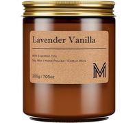 Sept-Bougie Parfumée Lavande Vanille,200g Bougie Parfumée En Pot Bougie De Soja Naturelle,50 Heures De Combustion,Cadeaux Bougies Cadeau Anniversaire Pour Femmes & Hommes