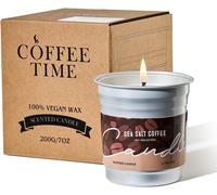 Sept-Bougie Parfumées Café Au Sel Marin, Bougie Aux Notes Uniques De Café Et Sel Marin,Longue Durée 48 Heures De Combustion, Cadeau Anniversaire Maman