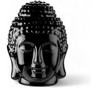 Sept-Brûle-Parfum Céramy Bouddha Dhyana Noir - Atmosphère Parfumée - Objet Artisanal Zen -Aromathérapie Facile - Brûleur Fondant Parfumé - Déco Fengshui - Tête Bouddha - 40 Ml - H 14cm ¿ Zen¿Arôme