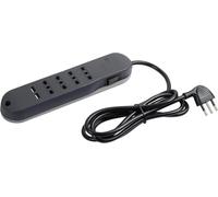 Sept-Bticino Multiprise Électrique Slim Avec Interrupteur, 4 Prises Bidirectionnelles 10/16 A, 2 Prises Usb Type A 2400 Mah, Câble De 1,5 M Avec Petite Prise 10 A, Gain De Place, 2500 W, Gris