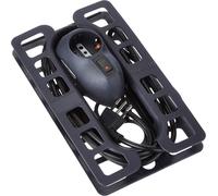 Sept-Bticino Rallonge De Sécurité Avec Interrupteur Automatique, 3 M, 3 Prises, 2 Prises En Deux Étapes, 1 Schuko, 10 A, Gris, Avec Pinces De Rangement