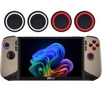 Sept-Capuchon Joystick Compatible Avec Msi Claw 8 Ai+/Msi Claw, 4 Pièces Silicone Joystick Thumb Stick Grips Cap Coque Étui De Protectionsouple Antidérapant - Red+Black