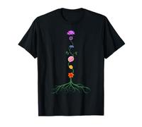 Sept Chakras comme Fleurs colorées des Chakras, Yoga et méditation T-Shirt