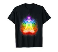 Sept Chakras et énergie émanante Aura Yoga méditation T-Shirt