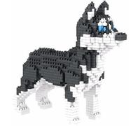 Sept-Chien Husky Sibérien. Figure À Assembler Avec Des Nanoblocs. 950 Pièces.