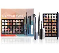 Sept-Coffret Maquillage Avec Palette De Fards À Paupières Crayon Eyeliner Crayon À Sourcils Et Mascara - Ensemble De Maquillage Tout-En-Un Set De Cosmétique Complet Pour Yeux