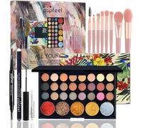 Sept-Coffret Maquillage Femme Makeup Kit Avec Palette De Fard À Paupières Yeux Maquillage Cosmetics Palettes De Maquillage Professional Pinceaux De Maquillage Crayon À Sourcils Mascara
