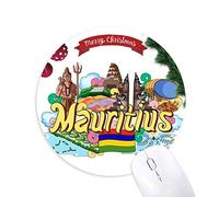 sept coloré terre maurice graffiti tapis de souris en caoutchouc de sapin de noël