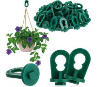 SEPT-COM-FOUR® 50x Clips de Serre - Supports de Plantes Stables avec une capacité de Charge élevée - Dispositifs de Suspension pour Serres et Jardins d'hiver - ?illets (050 clips - vert)