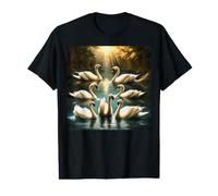 Sept cygnes en Train de Nager T-Shirt Graphique avec Valeur