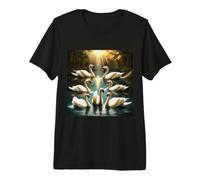 Sept cygnes en Train de Nager T-Shirt Haut de Gamme