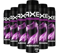 Sept-- Déodorant Homme Spray - Provocation - 48h Non-Stop Frais - Parfum Noix De Coco Et Poivre Noir - Lot 6x200ml