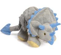 SEPT-Dinos Frills Squeaky Plush Dog Toy, Chew Guard Technology - Gray, Large