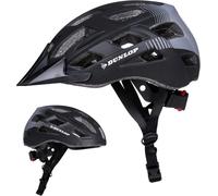 Sept-Dunlop Casque De Vélo Avec La Lumière - Casque De Vélo Femmes Et Hommes - Réglable De 55 À 58 Cm - Taille Du Casque De Vélo - Avec Éclairage Led - 3 Modes De Lumière - Noir
