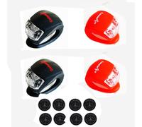 Sept-Éclairage Vélo Led Pour Vélo Silicone Led Lumiere Vélo Lumière Vélo Avant Et Arrière Vtt Vtc Cycliste (4pcs (2pcs Rouge/2pcs Noir))