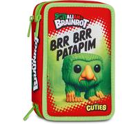Sept étuis école primaire officielle Brainrot Brr Patapim, 3 compartiments