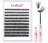 Sept-Extension Cils Kit Diy Faux Cils Individuel 200pcs 40d D Curl 8-16mm Mix, Lash Bond Et Seal