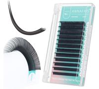 Sept-Extension De Cils Ellipse Plat Professionnel Plus Léger Naturel Faux Cils 0.20 D Curl 8-15mm Mixed Pointe Fendue Flat Eyelash Extensions Cils Soie(8-15mm Mix, 0.20 D)