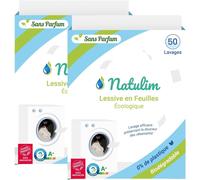 Sept-- Feuilles Lessive 100 Lavages - Sans Produits Chimiques - Convient Aux Peaux Sensibles - Zéro Déchet Et Sans Plastiques - Se Dissout Même À Basse Témpérature - Sans Parfum - Lot De 2