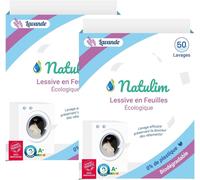 Sept-- Feuilles Lessive 100 Lavages - Sans Produits Chimiques - Convient Aux Peaux Sensibles - Zéro Déchet Et Sans Plastiques - Se Dissout Même À Basse Témpérature - Scenteur Lavande - Lot De 2