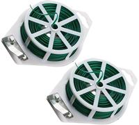 SEPT-Fil pour attacher tomates 2 x 50 m, ficelle pour jardin en plastique vert, corde pour attacher les tomates, diverses plantes en jardin, résistant et pratique à utiliser, format pratique avec 100
