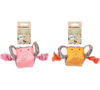 SEPT-Flamingo - Jouet pour Chiots Labrador, Beagle, Bulldog et Border Collie - Éléphant Britty avec Corde, Douceur et Résistance
